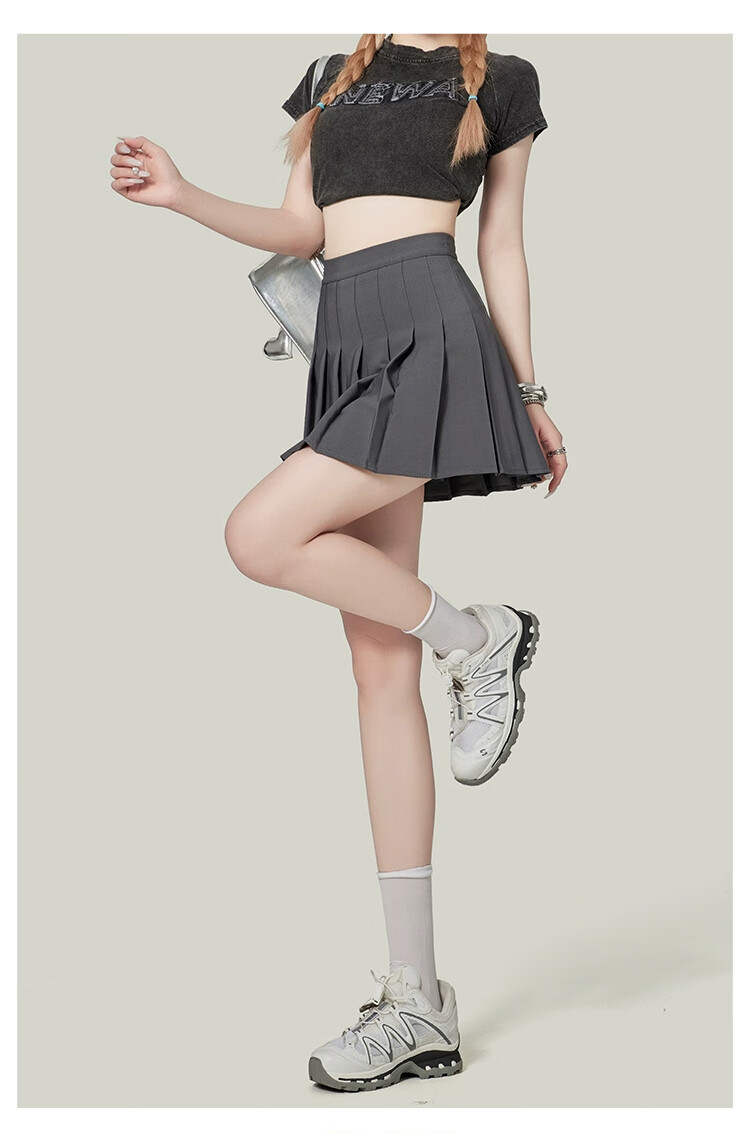 Ziyu Style Pleated Skirt for Women Petite High Waist Slimming Anti-Exposure Blazer Mini Skirt 2026 New Summer Bodycon Half Skirt 14