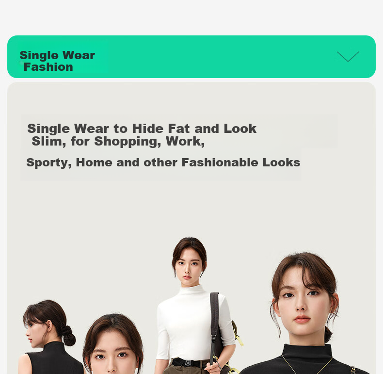 Jianyun Modal Cotton Turtleneck Base Layer, Women's Thin Inner Wear, Slim-Fit Short-Sleeve Undershirt, Can Be Worn As Outerwear, Five-Point Short-Sleeve Base Top 4