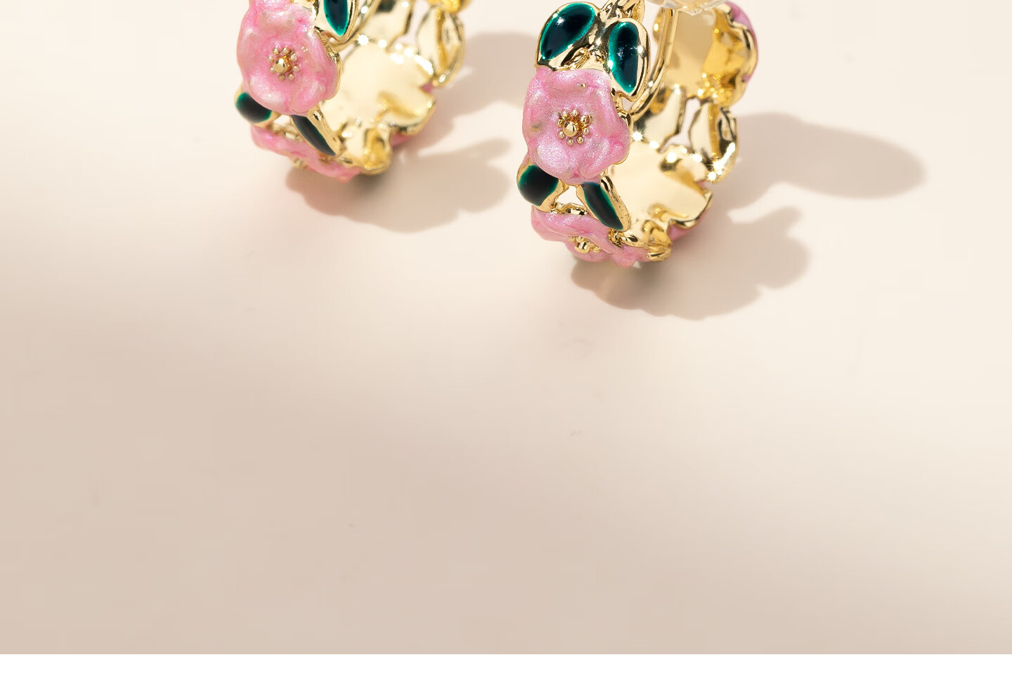 Qlady Camellia Earrings, 2026 New Year Elegant Vacation Style Earrings, No Hole Ear Studs, Hoop Earrings, Gift 9