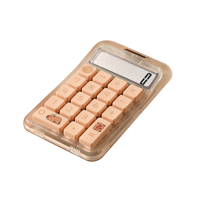 Youth Companion Calculator Cute Capybara Student Solar Handheld Desktop Financial Office Study Supplies Barbara Brown 859