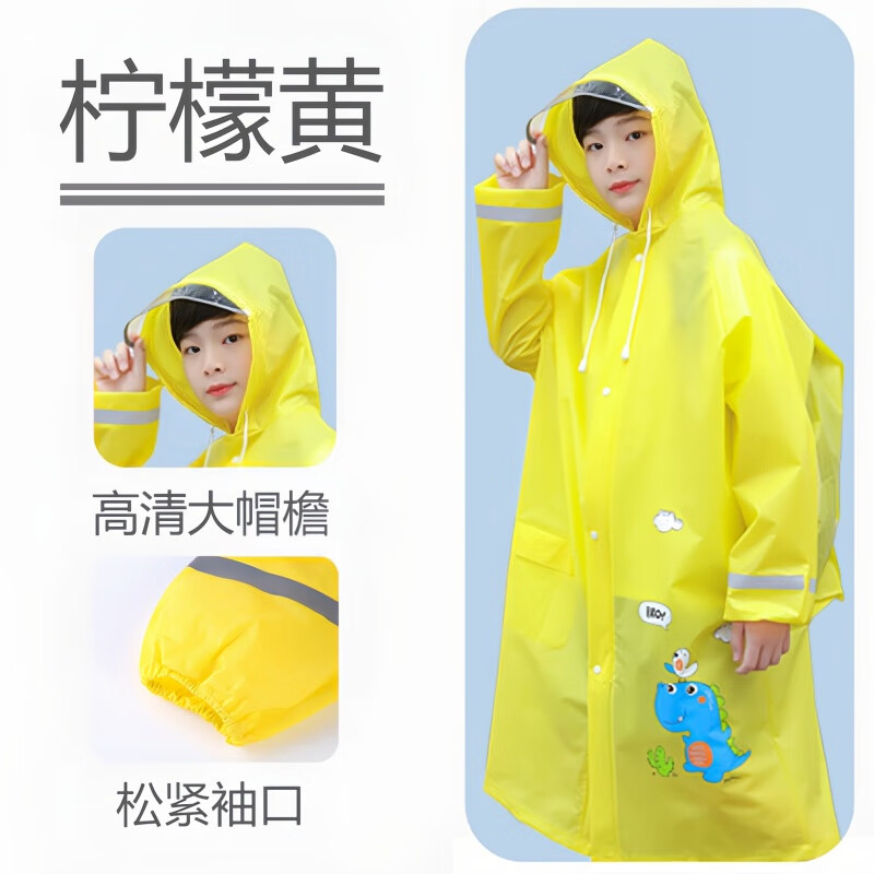 Meebordi Kids Raincoat Girls Elementary School Backpack Full Body Heavy Rain Poncho New Little Deer XL Size 10