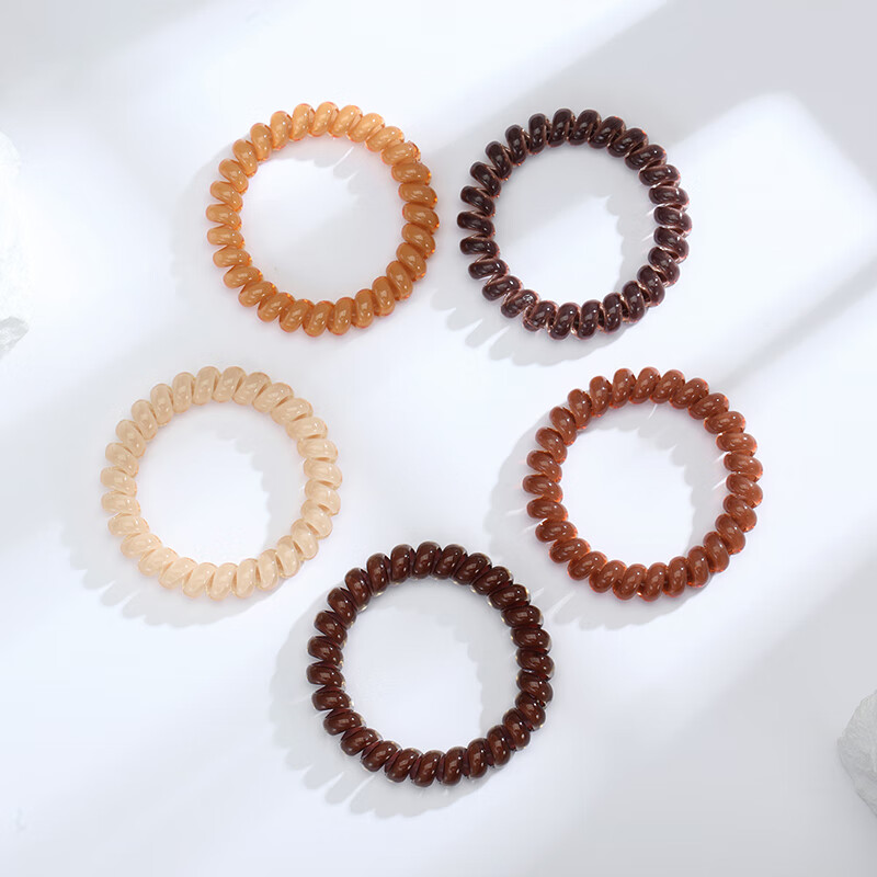 CHIMERA [Comfortable] 5-Piece Simple High Ponytail Hair Ties, High Elasticity Non-Binding Phone Rope Hair Bands, Birthday Gift for Wome