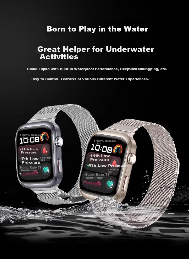 CHENSONG Compatible with Huawei WATCH D2 Metal Milanese Magnetic Strap, Blood Pressure Monitor, Air Cushion Protection, Summer New Style Unisex Wristband, Silver 7