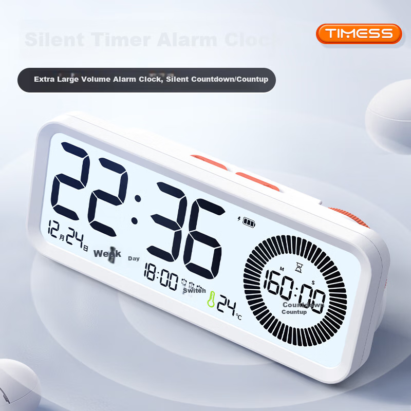 Timess Visual Timer Alarm Clock for Students And Children, Wake-Up Self-Discipline Tool, 202 New Model Multifunctional Rechargeable Time Management Device, Silent Timer for Back to School
