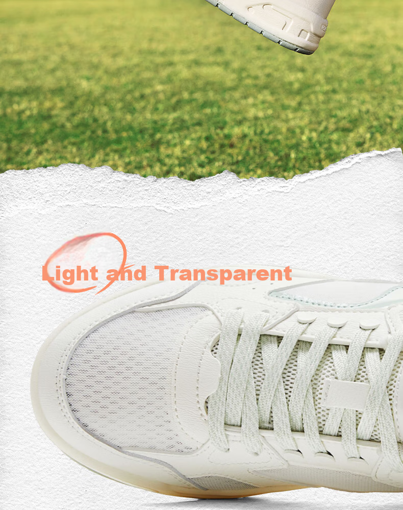 PEAK Taiji White Sneakers for Women, Summer Mesh Breathable Wear-Resistant Versatile Casual Shoes, Thick-Soled Height-Increasing Sports Shoes DB520118 2