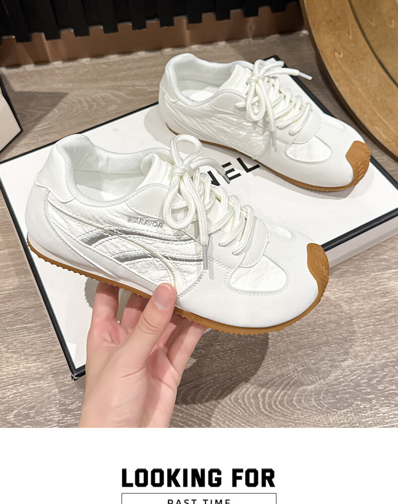 Warrior Official Women's Shoes 2026 Summer New Classic Soft Sole Breathable Sneakers Light Blue Size 39 10
