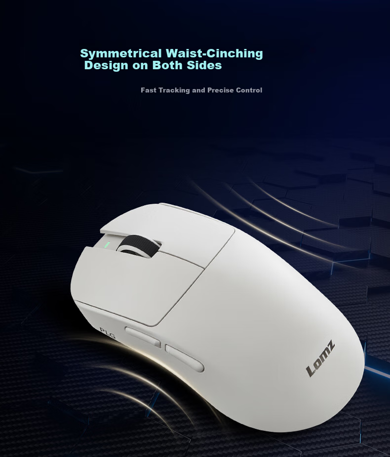 Leimoren Lomz-PLG P Gaming Mouse, CSGO Dedicated Dual-Mode Optical-Mechanical PAW3950 Flagship Sensor Chip, Portable Wireless 8K Rechargeable Anti-Slip Wired Jade Kyli 8