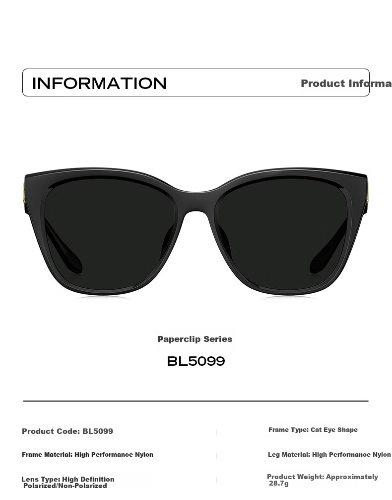 BOLON Sunglasses for Men And Women, Polarized Versatile UV Protection Retro Cat-Eye Sunglasses BL5099 C90 5