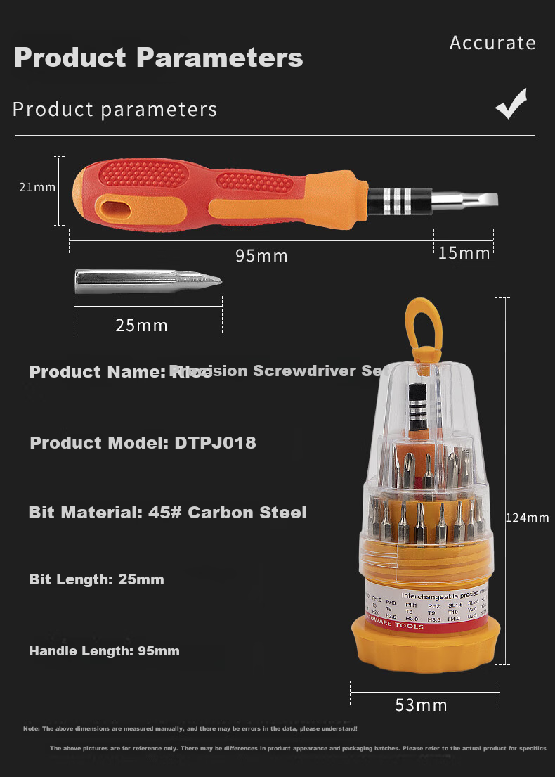DRATRA Screwdriver Set, Eyeglass Repair Tools, Multifunctional Complete Set, Precision Phillips And Flathead Screwdriver Bits, Magnetic Disassembly And Assembly, for Home Use 8