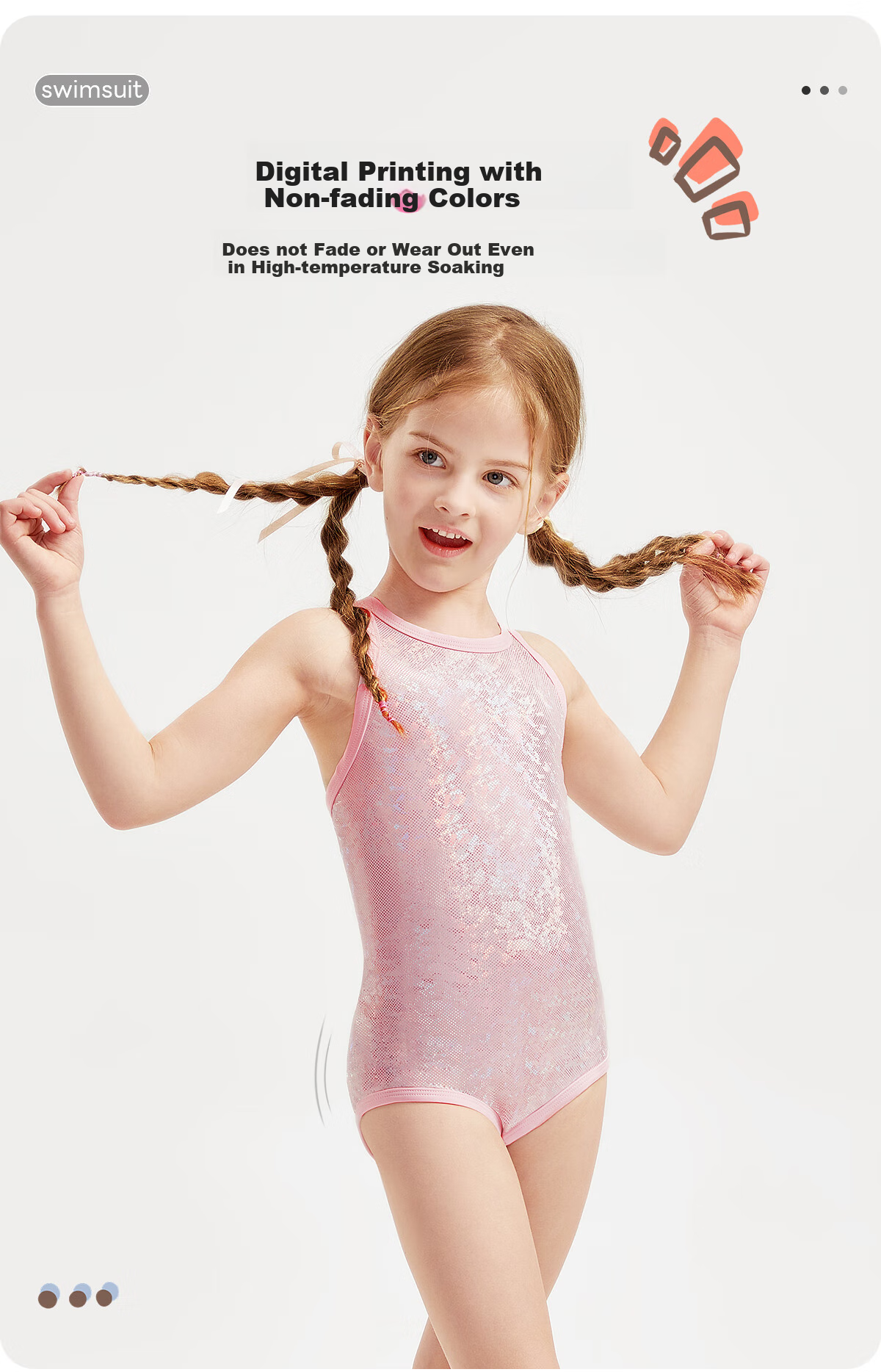 PULASSI Children's Swimsuit, 2026 New Professional Training One-Piece Swimwear for Older Girls 4