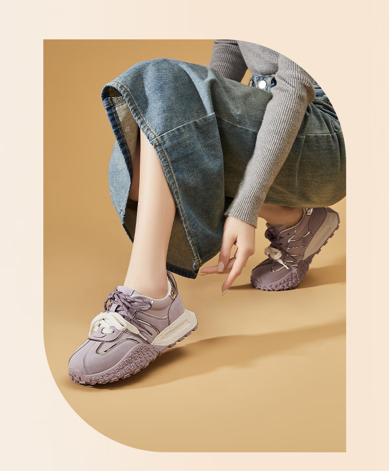 DAPHNE Purple Dexun Women's Shoes, 2026 New Spring Fashion Versatile Casual Shoes, Breathable Sneakers 10
