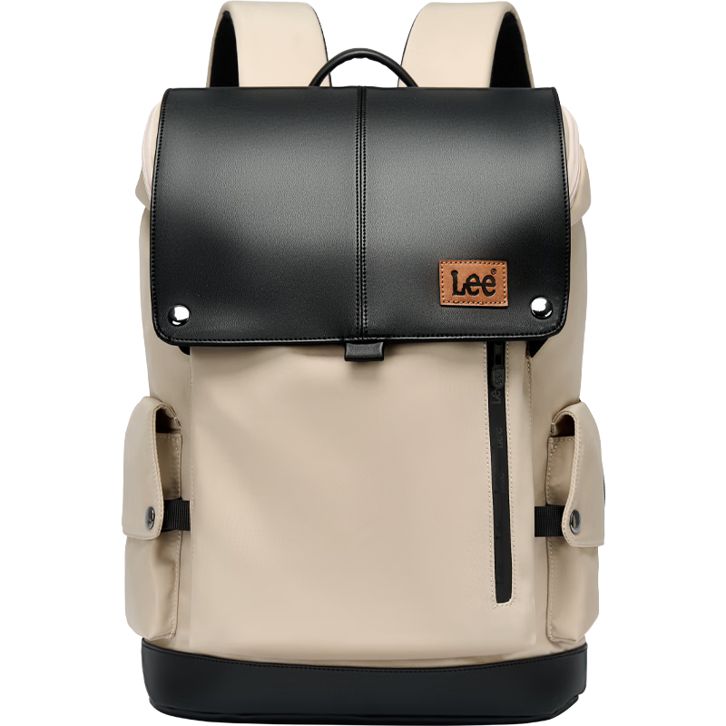 Lee Outdoor Backpack for Men And Women, Hiking Travel Bag with Large Capacity, Student Schoolbag, 16-Inch Laptop Bag, Apricot Brown Color