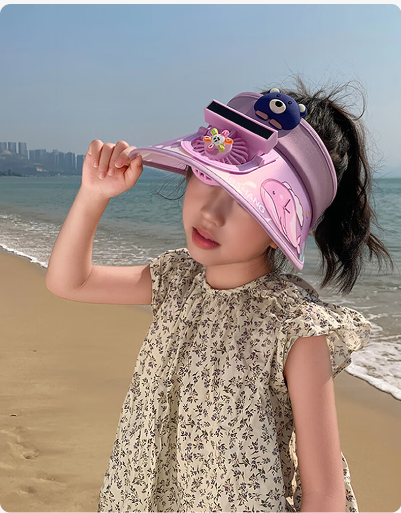 GLO-STORY Kids Sunshade Hat Unisex Color-Changing Breathable Sun Protection Cap Fluorescent Green 13