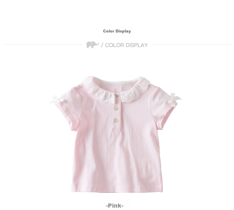 DAVE & BELLA Children's T-Shirt, Girls' Short-Sleeve Summer Wear, Stylish Little Girl's Cotton Top 6