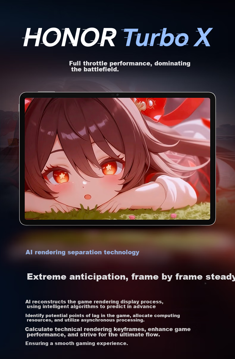HONOR Tablet GT [Subsidies], 11.5-Inch Tablet Computer, 2.8K Eye-Protection Gaming Screen, High Cost-Performance Ratio, 8GB+256GB, Ice Crystal White, HONOR GT Series 11