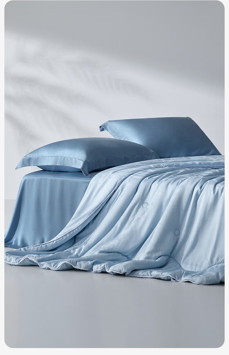 Lafufeier 100% Silk Comforter, Class A Anti-Mite Duvet, All-Season Quilt, Jacquard Silk, Dormitory Summer Quilt 7