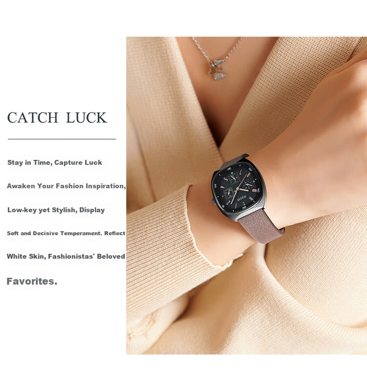 Julius Ladies' Gift Box Multifunctional Six-Dial Elegant Waterproof Quartz Watch for Women And Students, Black Coffee MGSL-1443C 13