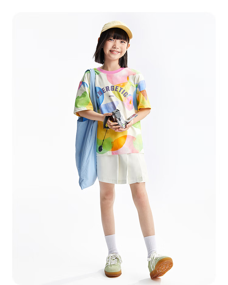 Annil Girls' Pleated Skort, Summer 2025 New Style, Casual Sweet Fashionable Black Short Skort 12
