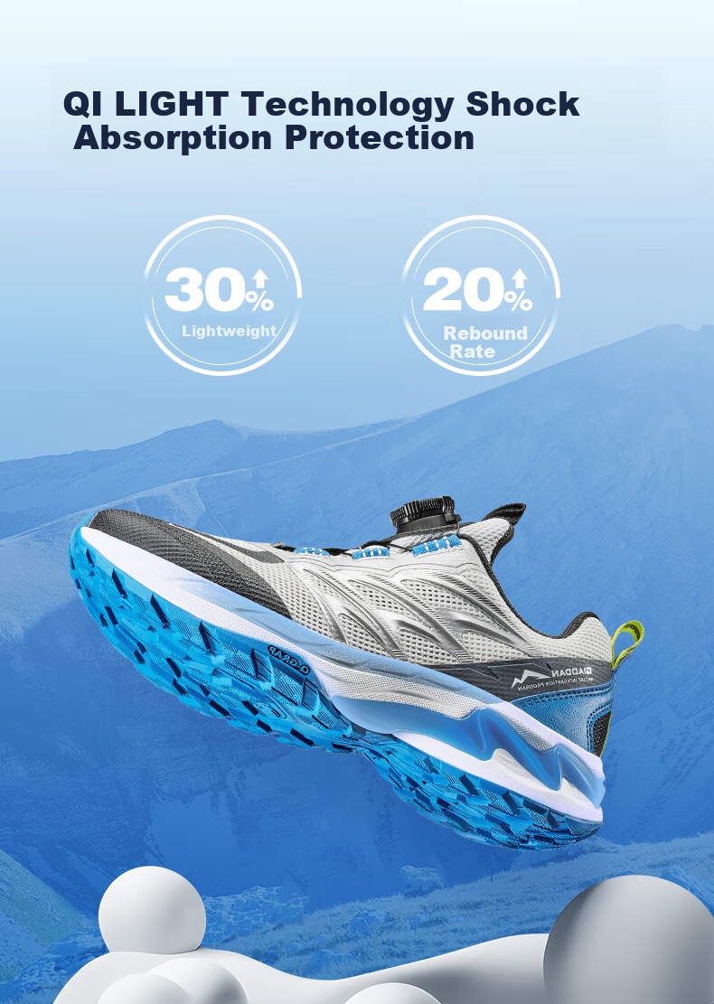 QIAODAN Boys' Running Shoes, Big Kids' Rotary Buckle Summer Sports Shoes, Children's Lightweight Sneakers, Light Mist Gray/silver, Size 38 7