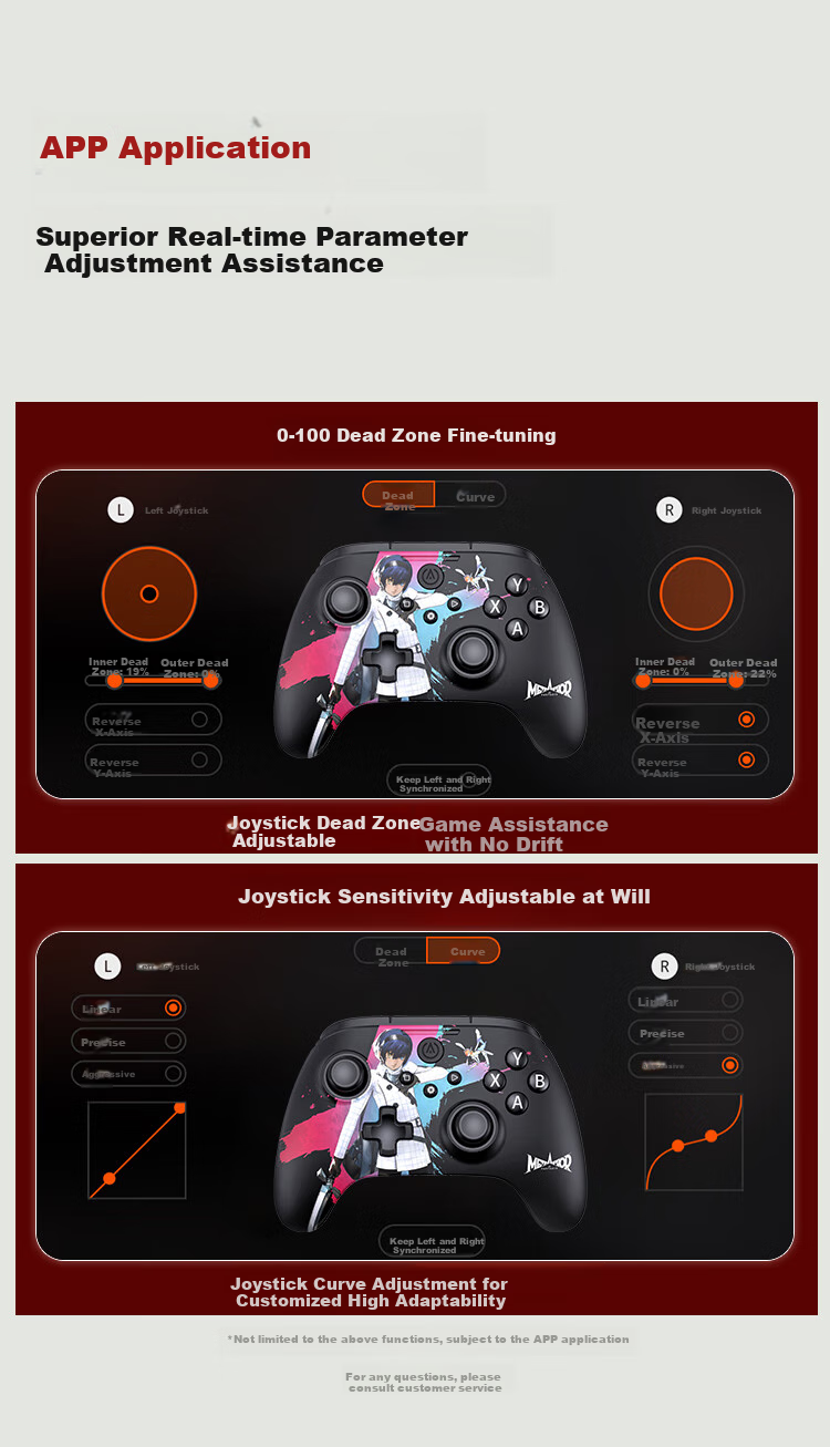 PowerA Wireless Game Controller with Dual Hall High-Precision Joysticks for Steam PC, Android, Xbox, Dark Fantasy Collaboration Edition Black Myth: Wukong Minge Yuanxu Wing 10