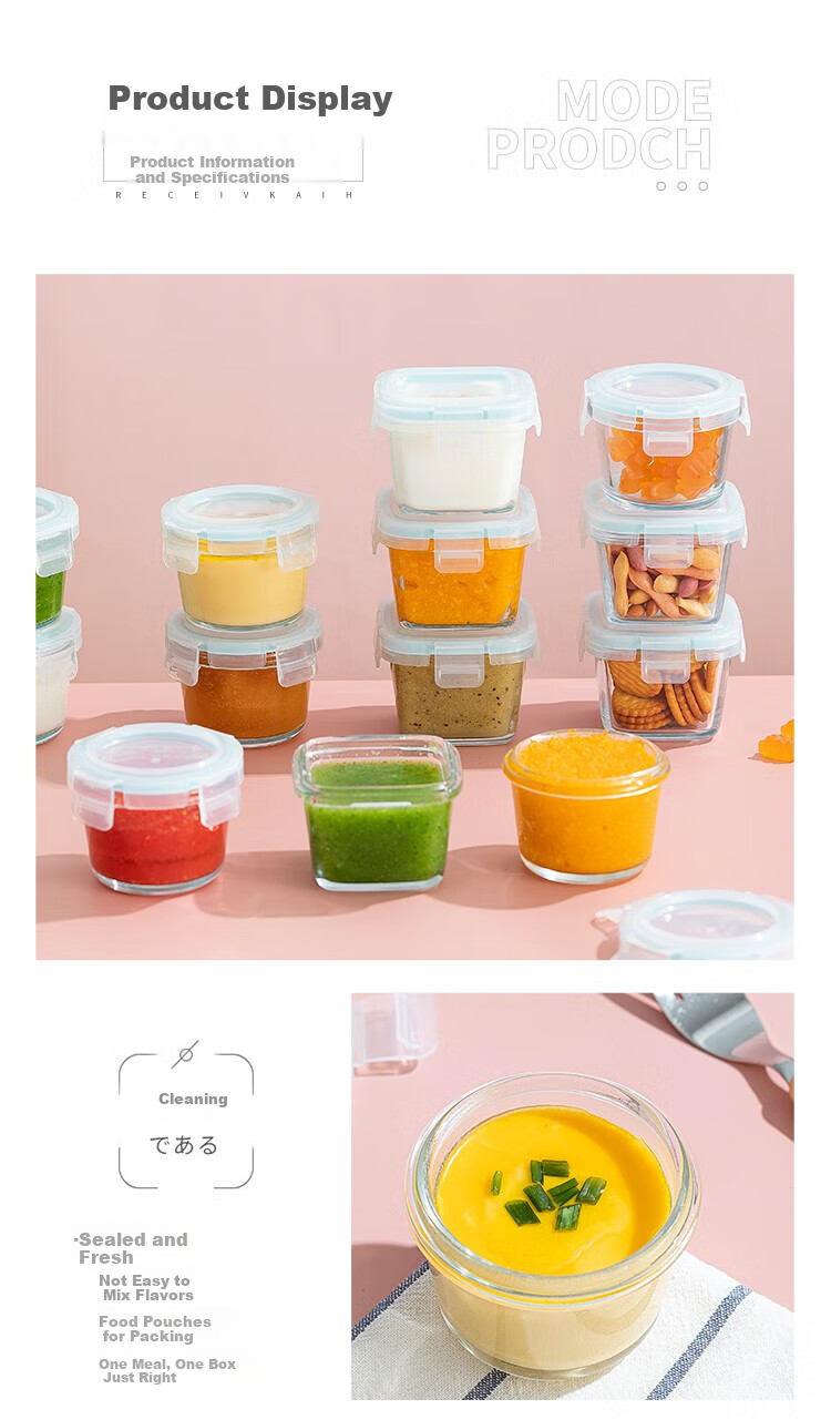 KATEI STORY Round Glass Lunch Box, Microwave-Safe Bento Bowl, Food-Grade Container for Office Workers, Soup And Meal Storage Box 9