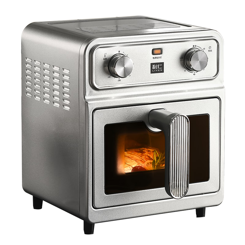 Liven Air Fryer, Non-Coated 304 Stainless Steel Inner Pot, Dual Heating Source, No Flipping Required, 6.5L Large Capacity, Metal Cavity Fryer And Oven KZ-J6569