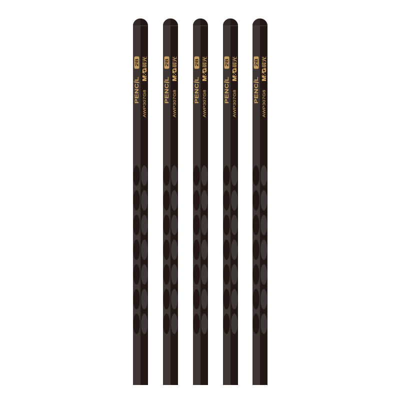 M&G Stationery Premium Black Wood Posture Correction Hole Pencil 30pcs 2B Elementary School Handwriting Practice Children's Corrective Grip Triangular Wooden Pencil Easy Grip AWP307G0