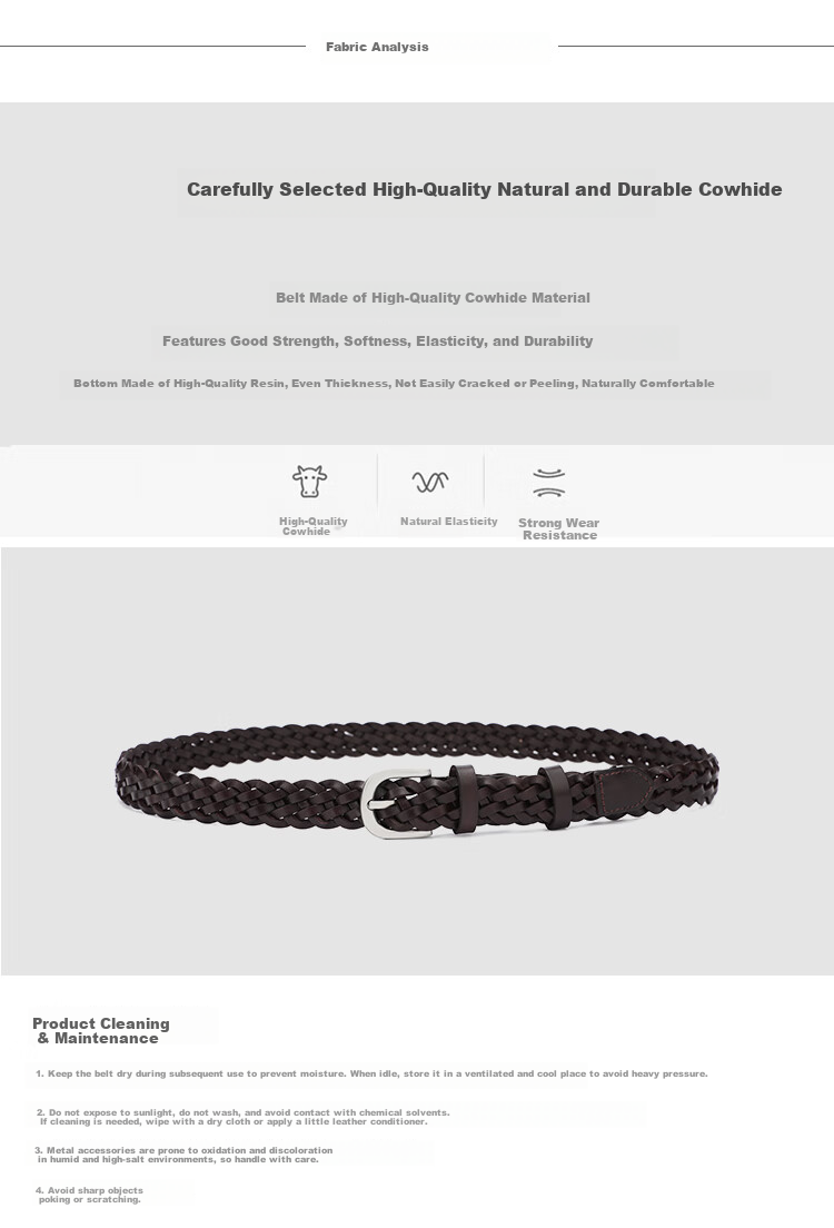 RED DRAGONFLY 2026 New Women's Cowhide Pin Buckle Belt, Trimmable Waistband, Trouser Belt, Birthday Gift for Wife, Comes with Gift Box 1