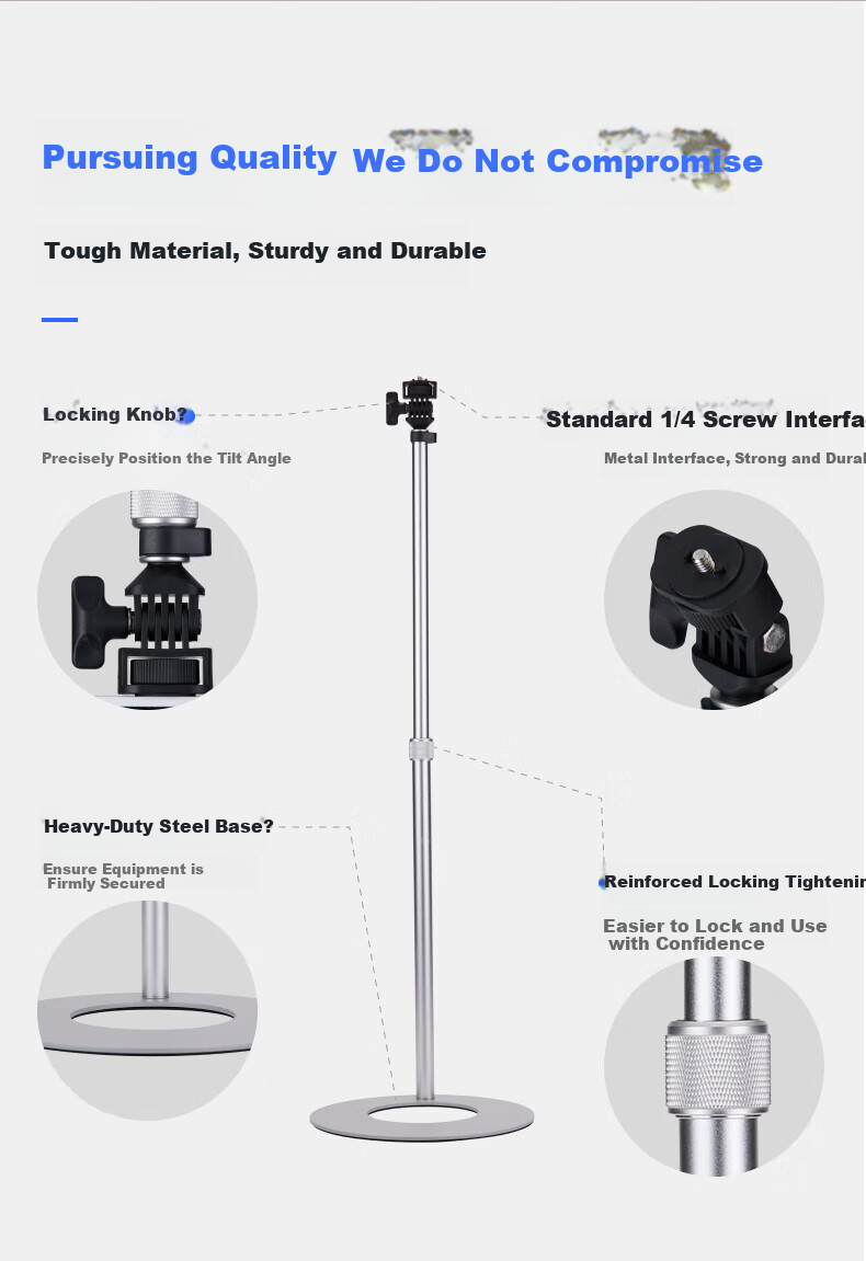 Aputure Aimonla Verge Dual Color Temperature Light Beauty Fill Light Accessory, Flat Light Stand Installation Adapter, Silver 7