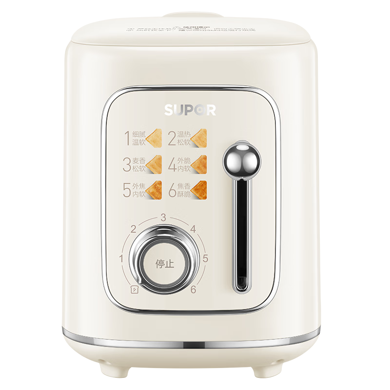 SUPOR Bread Maker Sandwich Toaster Breakfast Machine Home Toaster Color Screen Menu Multifunctional Light Food Machine 6+1 Adjustable Heat Settings DJ808