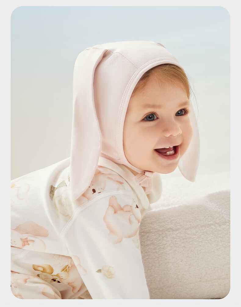 Babycare Camellia Newborn Infant Soft Cap Sea Salt Blue S 4