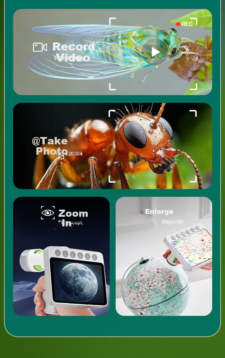 Bresser Microscope for Children, Middle School Students And Elementary School Students, Professional Electronic with Display Screen to View Bacteria, New Year Gift 11