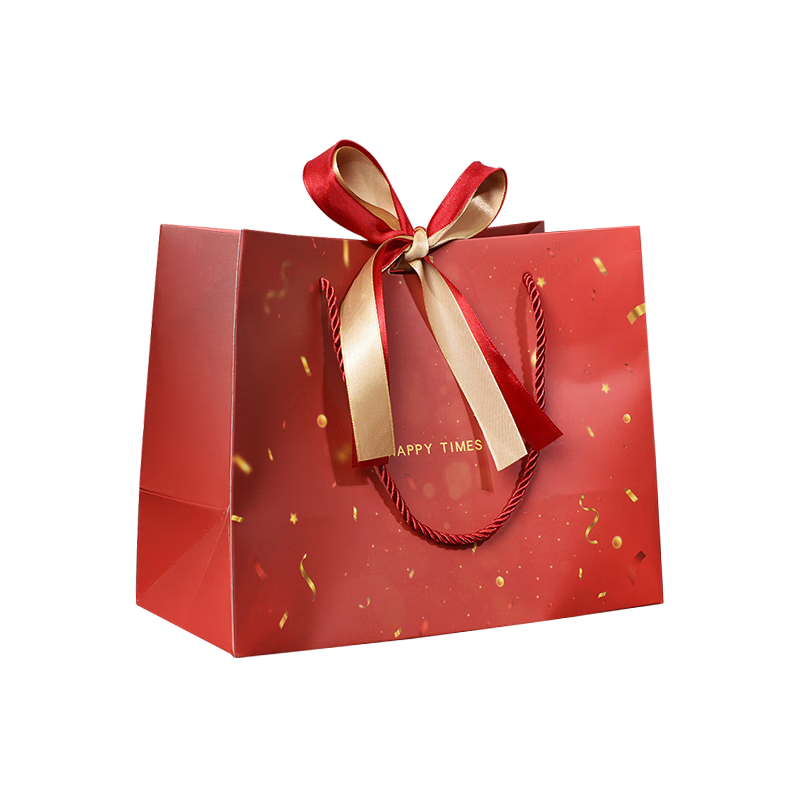 Cuttlefish Gift Bags Red Medium 5-Pack Wedding Premium Handbags Wedding Birthday Gift Favor New Year Present