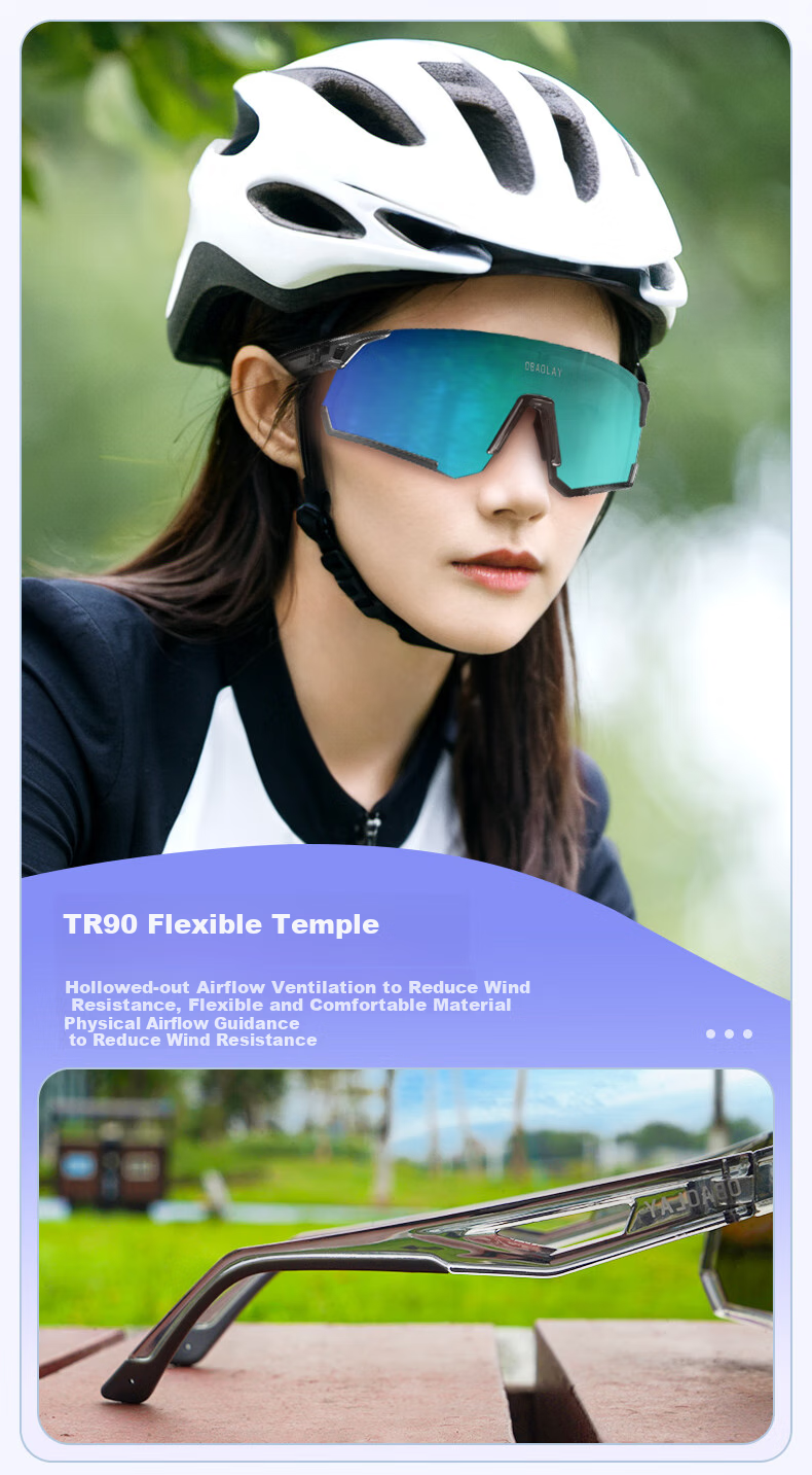 OBAOLAY Color-Changing Cycling Glasses for Running, Day And Night Use, Mountain And Road Bike Windproof Sports Goggles 8