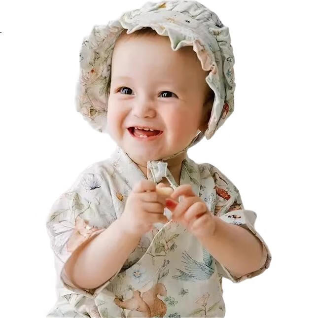 OAK FAMILY Боди для новорожденных, тонкий стиль, на 100 дней, с принтом 'Садовая вечеринка II', размер 80 см