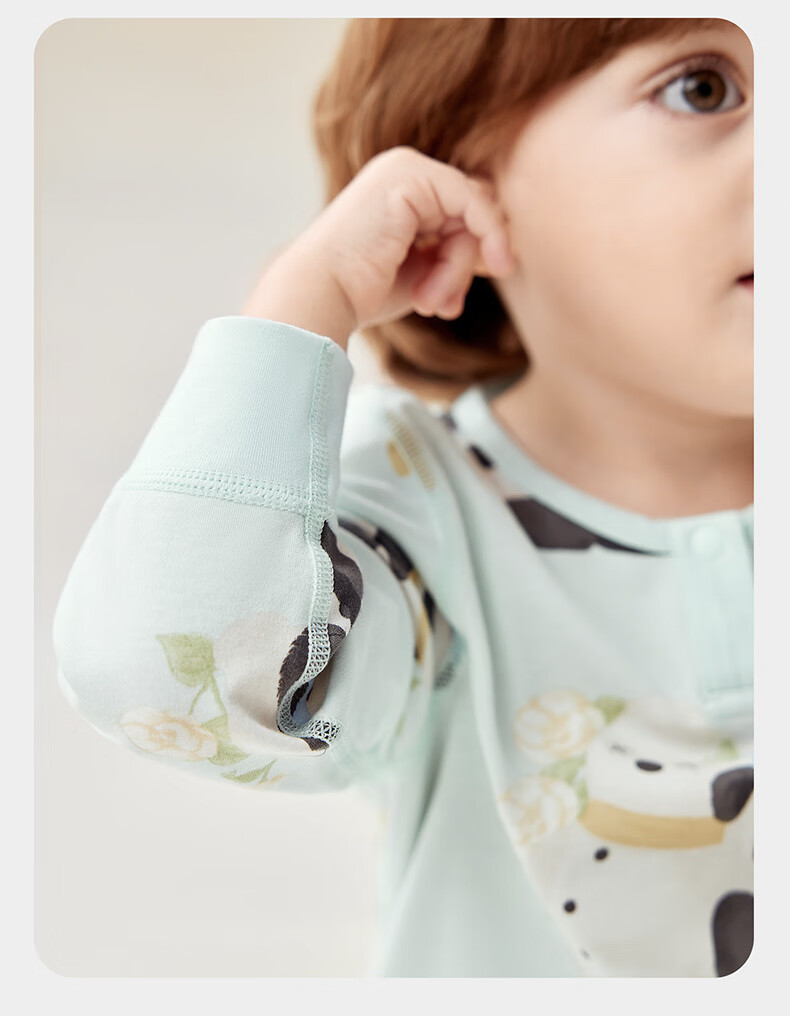 Babycare Camellia Children's Homewear Modal Baby Pajamas Autumn Underwear Set Hugging Panda 80 25