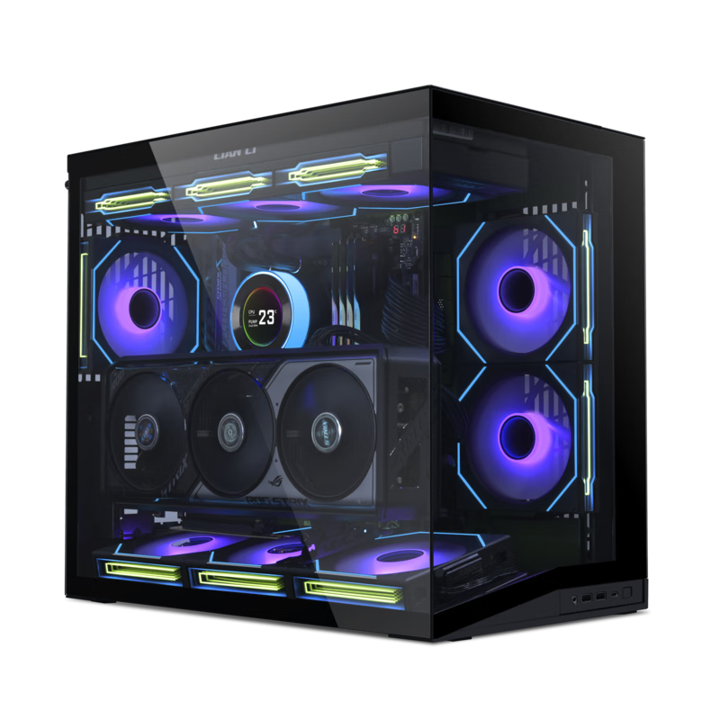 LIANLI Bao Haosuo O11D MINI V2 Seaside View Case, Black Standard Edition / Supports ATX Power Supply / Supports 360mm Water Cooling / Optimized Cooling