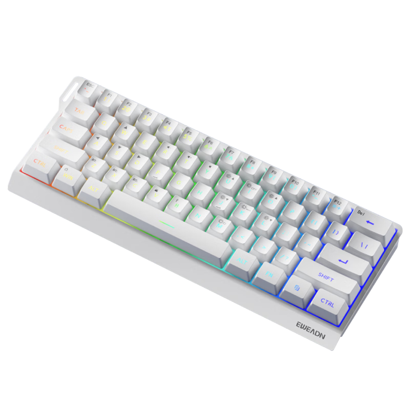 EWEADN F68 Wireless Keyboard Bluetooth Tri-mode Silent Mechanical Feel Gaming 68-Key Portable Computer Laptop Membrane Keyboard for Tablet iPad