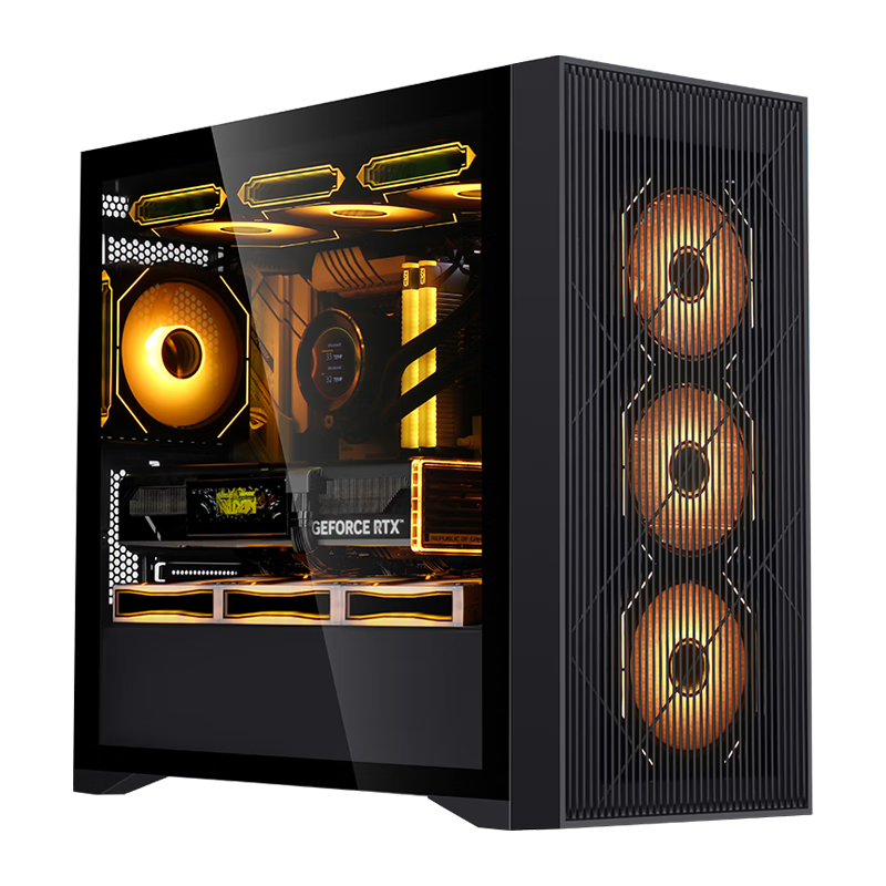 SAMA Kapibala M1 PLUS Black Computer Matx Cooling Case, Large Front Air Intake Area / Up to 12 Fan Positions / 360mm Water Cooling Support / Type-C Reserved Port