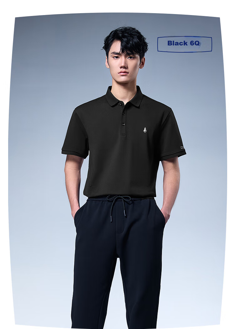HLA Short-Sleeve Polo Shirt for Men, Light Business Aviation Series, Cool-Feeling Short Sleeves for Men in Summer 5