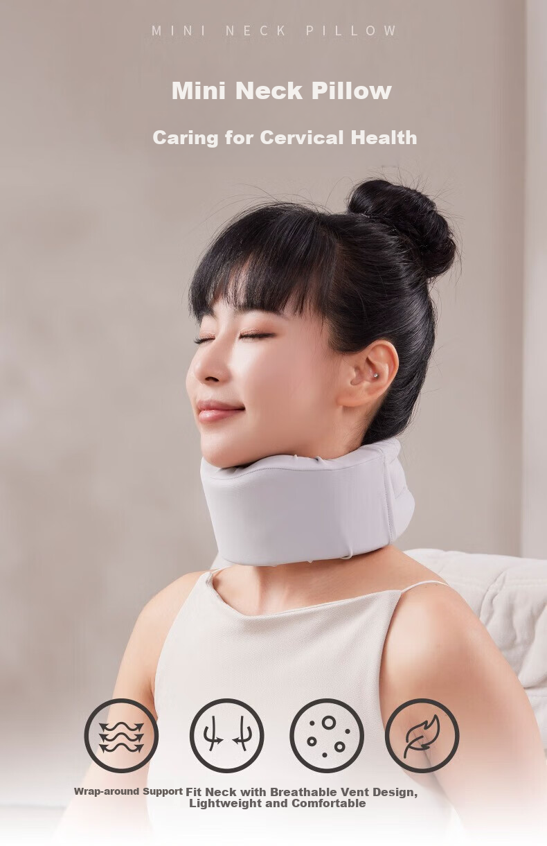 Jiancheng Home Neck Massager, Portable Head And Neck Massager Pillow for Office Use, HU2 Gray 1