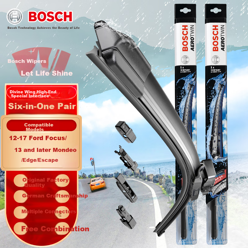 BOSCH Shenyi Six-In Wiper Blade, 28/28 (For Ford Kuga/After 2015 Edge/Edge PLUS)