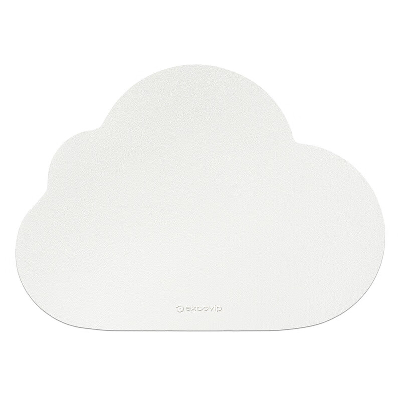 EXCO Cloud Leather Mouse Pad Small Cute Waterproof Leather Desk Pad, Small Mouse Pad for Computer Office, Portable Mouse Pad for Men And Women, White 0506 9