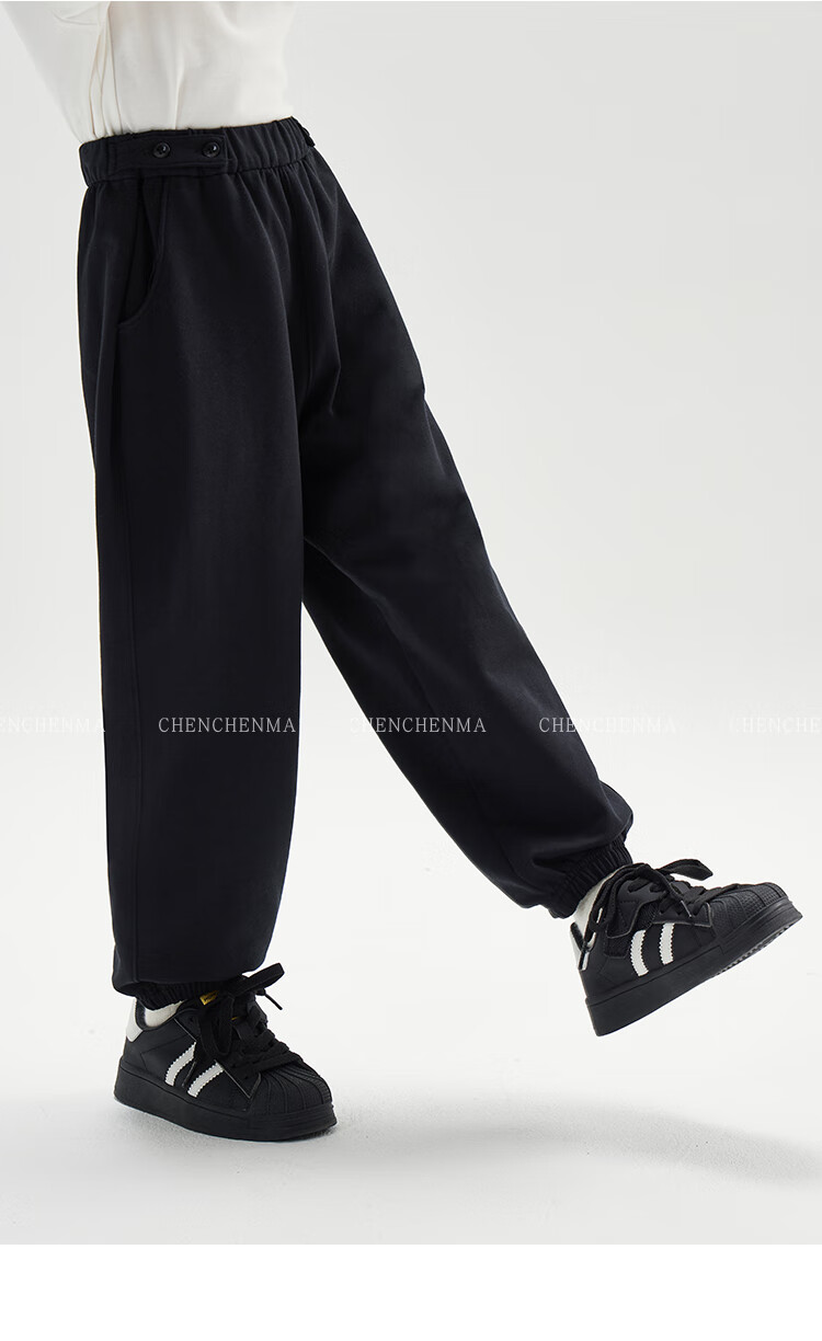Chenchenma [Free Travel] Children's Autumn Elastic Sweatpants, Adjustable Waistband, Casual Boys' Trousers 21