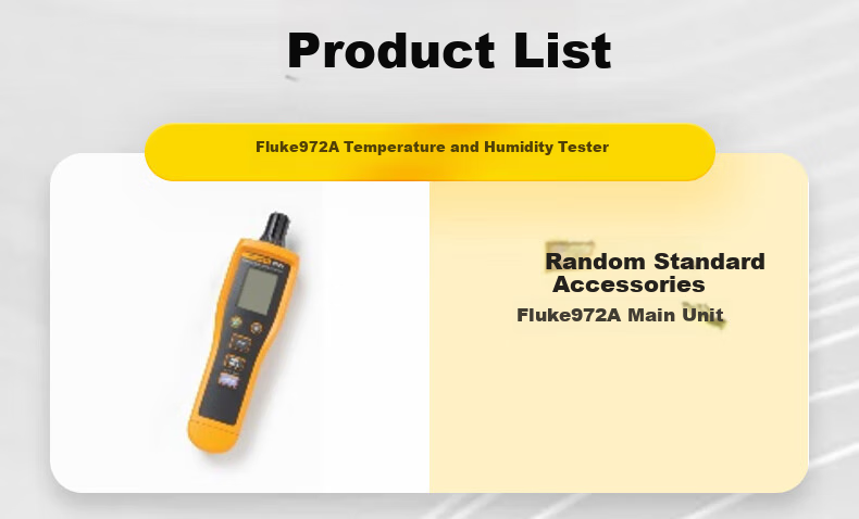 FLUKE 972A Handheld Temperature And Humidity Meter with Built-In Probe, High-Precision Temperature Gauge, Humidity Meter 11