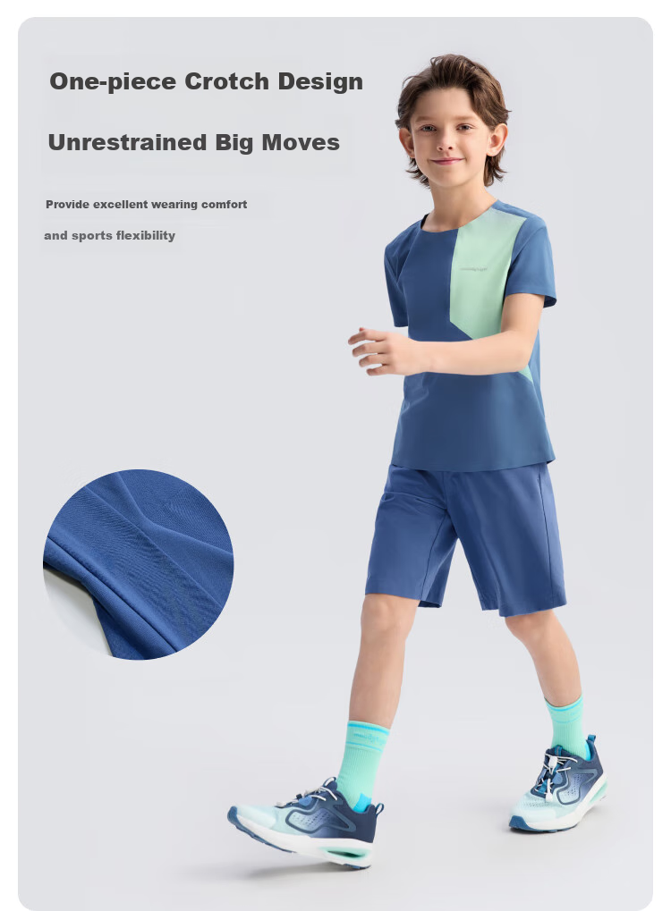 Moodytiger Boys' Shorts, Quick-Drying Lightweight Summer Children's Pants, Kids' Clothing, Simple Solid Color Versatile Loose Comfortable Sports Pants 5