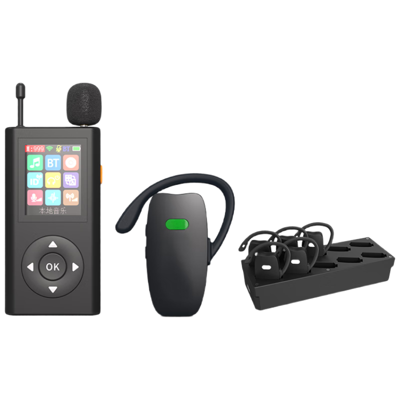 JIANTAOTECH Wireless Tour Guide System One-to-Many Group Teaching Training Corporate Reception Factory Exhibition Electronic Earpiece for Tour Guides Scenic Area Interpretation