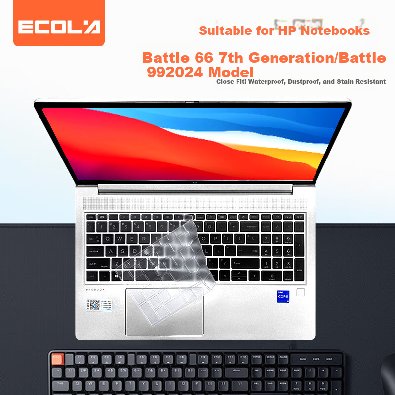 ECOLA Zhan66 Seventh Generation 16-Inch Core/Ryzen Edition Keyboard Cover, Zhan99 2024 Model Laptop Keyboard Protective Film, TPU Ultra-Thin Transparent Waterproof Dust Cover EH028