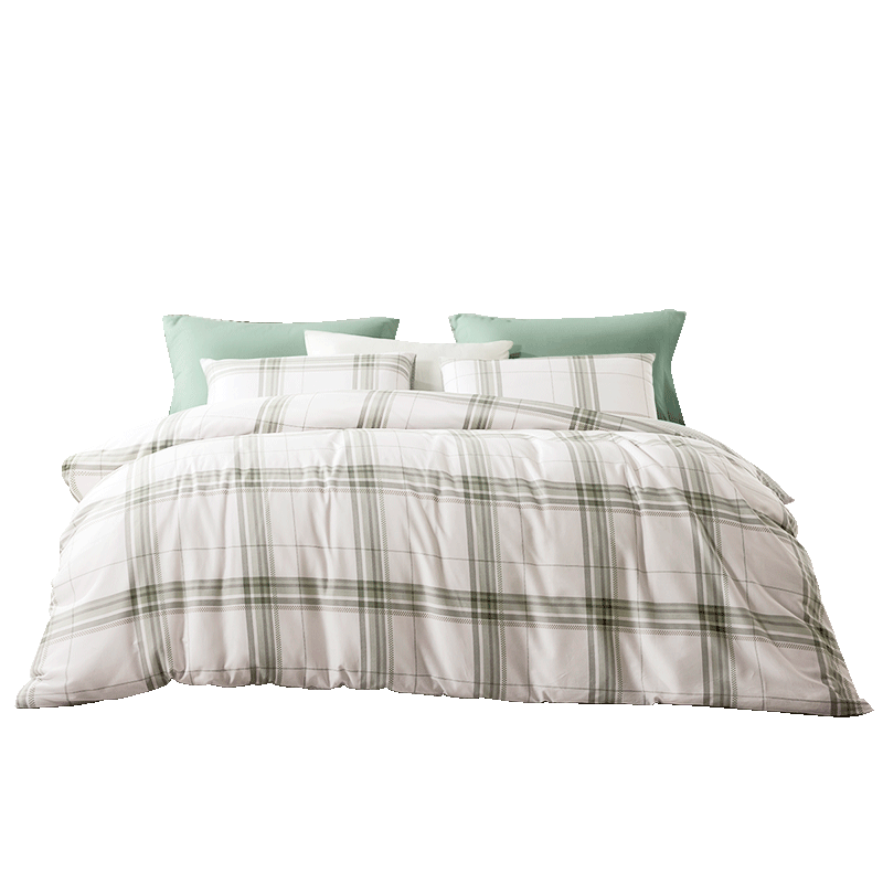 Fuanna Pure Cotton 3-Piece Bedding Set Single Student Dormitory 100% Cotton Sheet and Duvet Cover 152x210cm Encounter