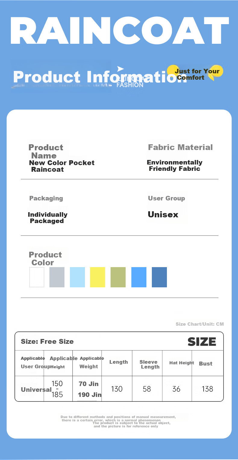 ENGMARSS Disposable Pocket Raincoat for Adults, Thickened And Extended Large Size, Portable for Parades And Hiking, Outdoor Rain Poncho, One Size Fits All, Pack of 5 12